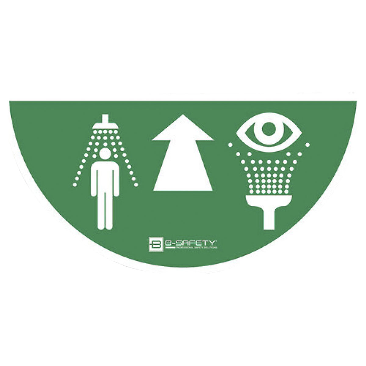 Floor sticker for eye and emergency showers - B-SAFETY