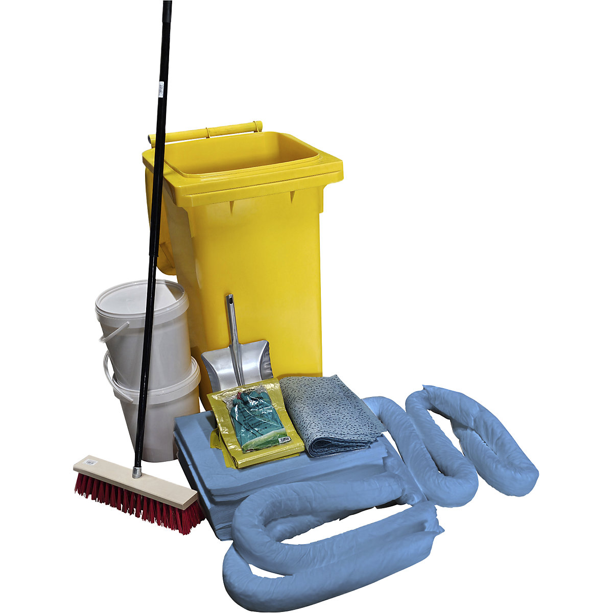 Kit de emergência para derrames em bidão de plástico - eurokraft basic