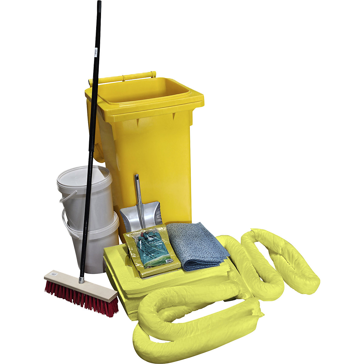 Kit de emergência para derrames em bidão de plástico - eurokraft basic