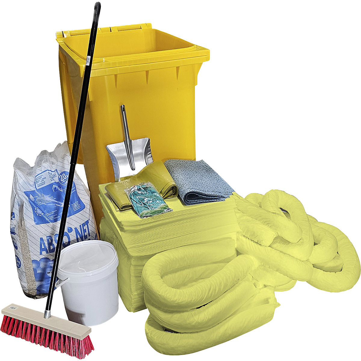 Kit de emergência para derrames em bidão de plástico - eurokraft basic