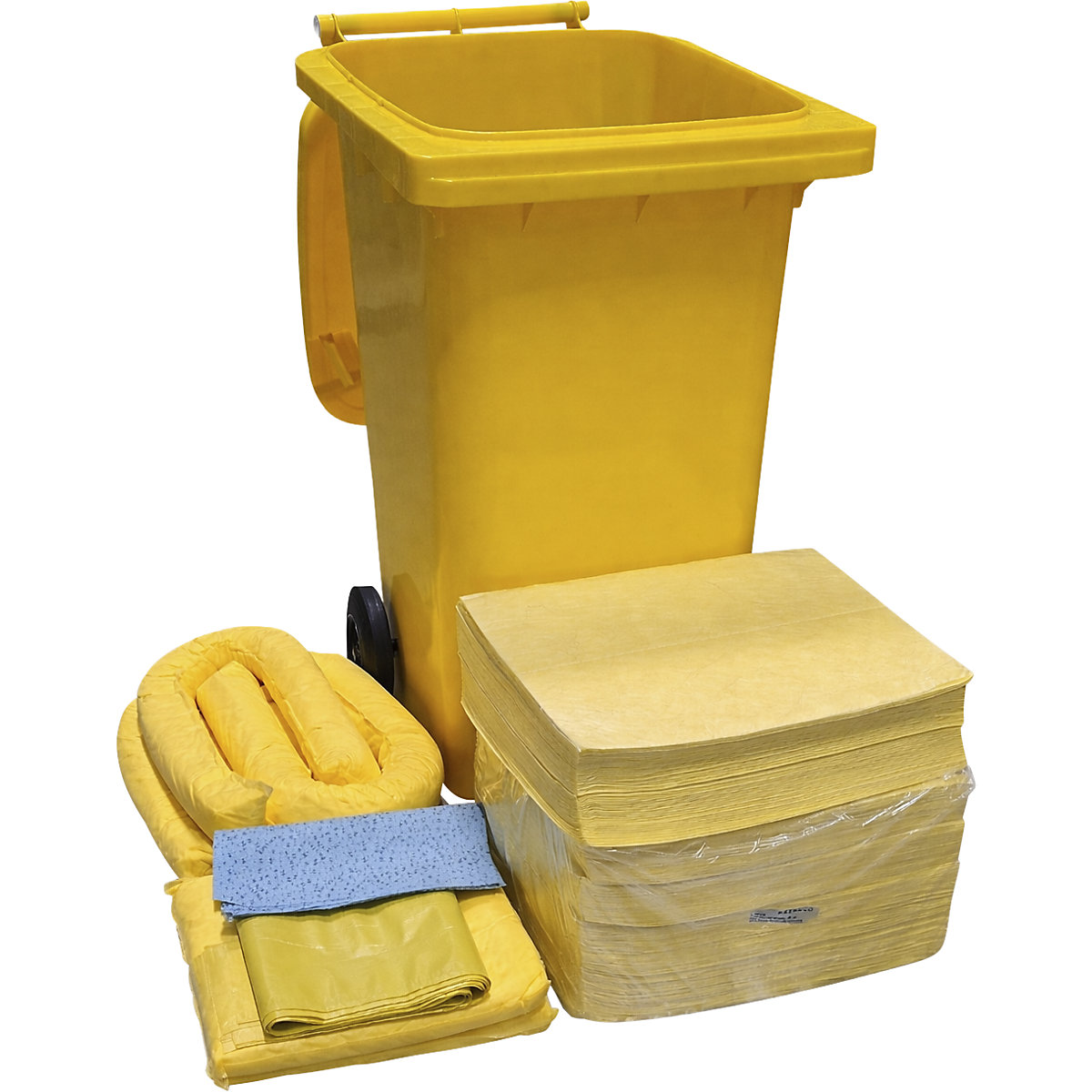Kit de emergência para derrames em bidão de plástico - eurokraft basic