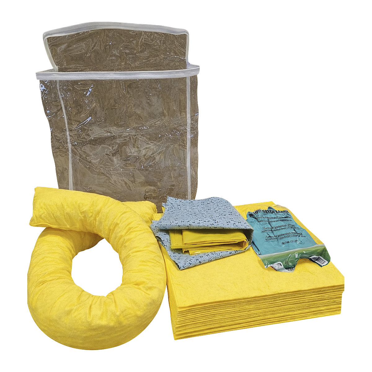 Kit de emergência para derrames em saco de transporte - eurokraft basic