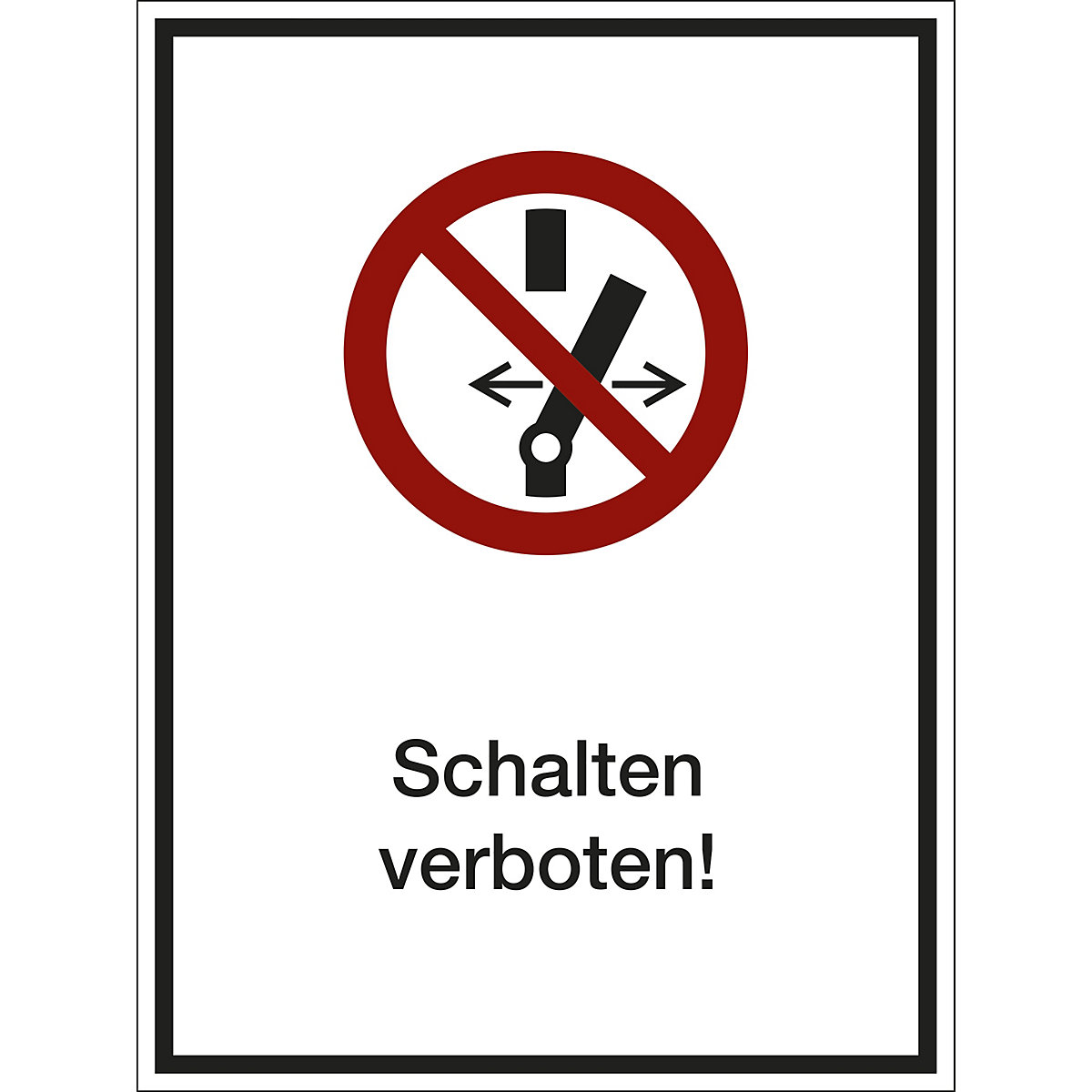 Kombizusatzschild mit Text für Verbotszeichen