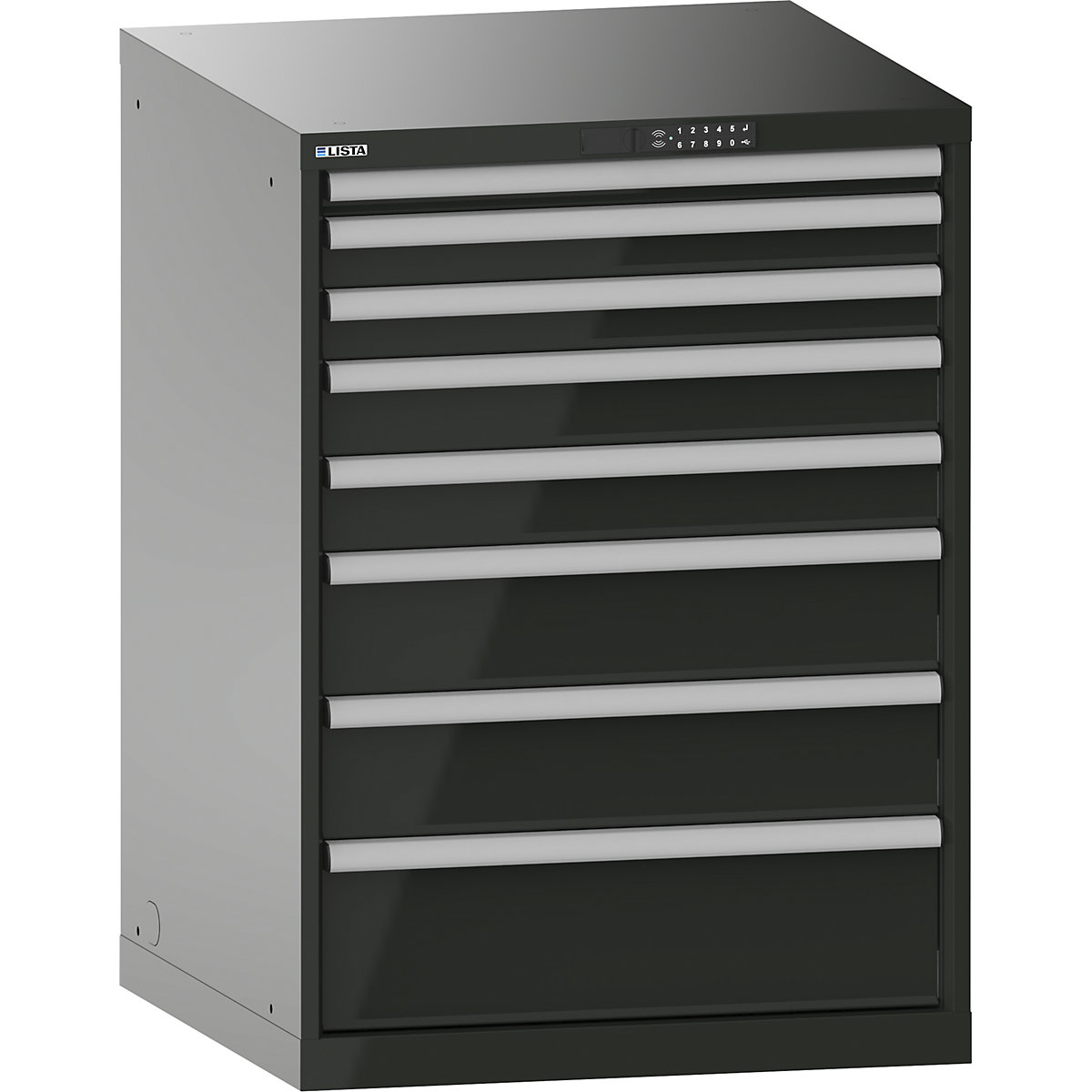 Ladekast, met accuoplaadfunctie, RFID-slot &ndash; LISTA