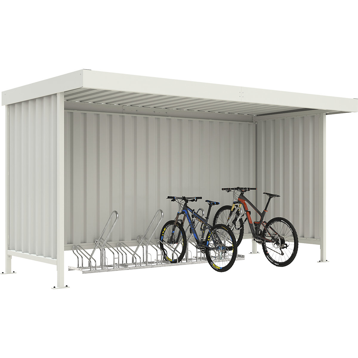 Marquesina para material Leipzig con aparcabicicletas de arco modelo 2300 &ndash; WSM