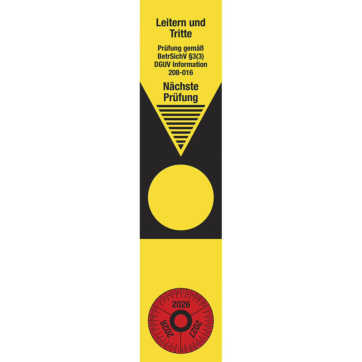 Plakette DGUV I 208-016 Leitern/Tritte