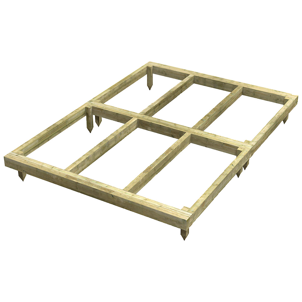 Power Garden Shed Base Kit 14ft x 6ft | 100h x 1814w x 4282d mm | Timber Bearers | Pressure Treated | Includes Fixings