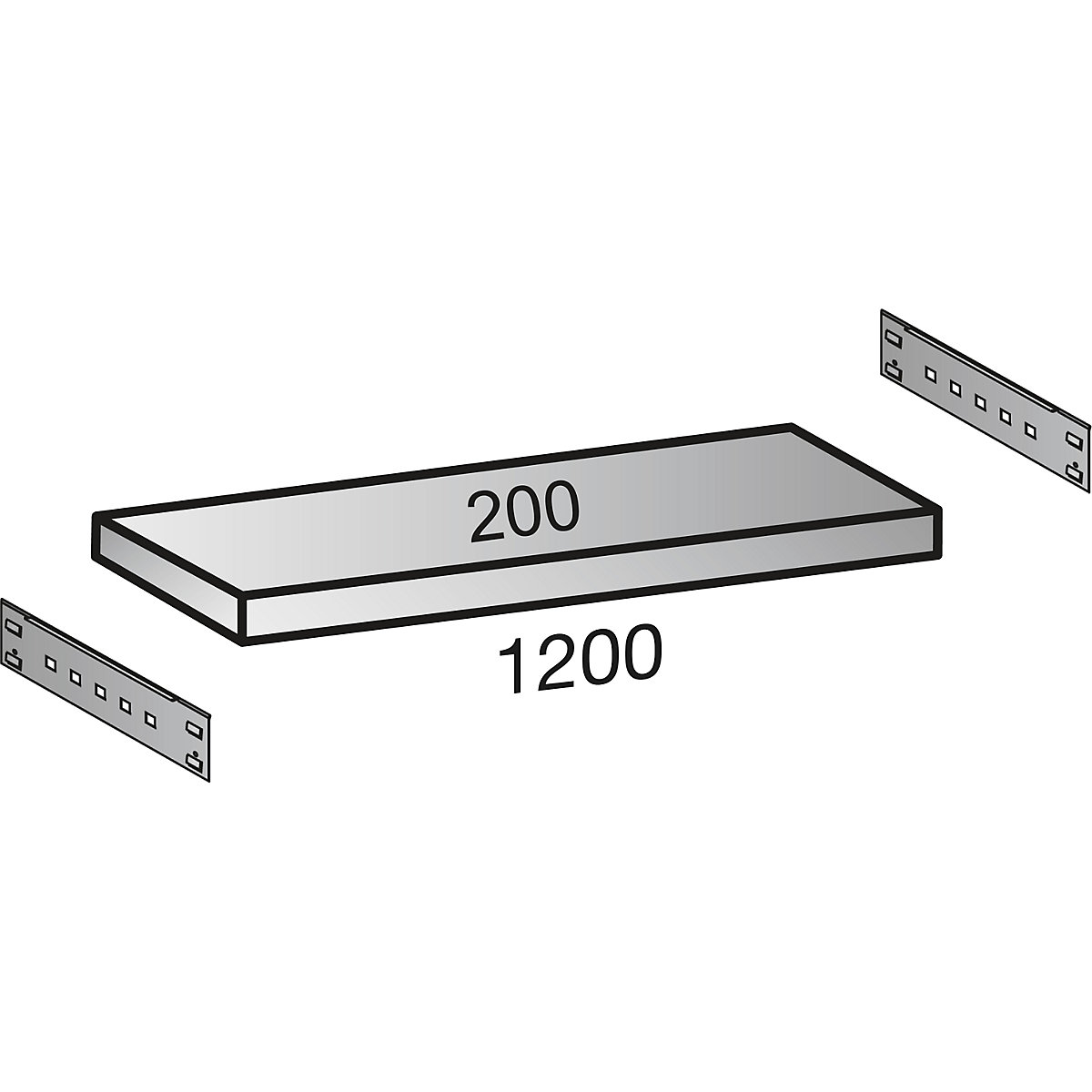 Rayonnage emboîtable galvanisé à 7 tablettes (Illustration du produit 2)-1