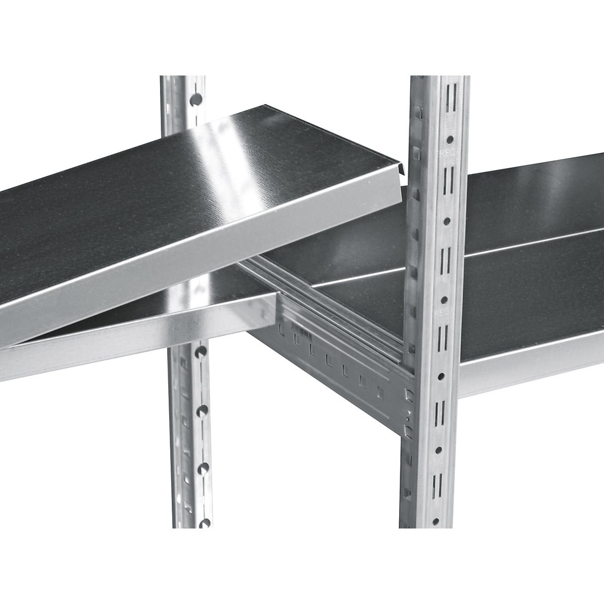 Rayonnage emboîtable galvanisé à 7 tablettes (Illustration du produit 4)-3