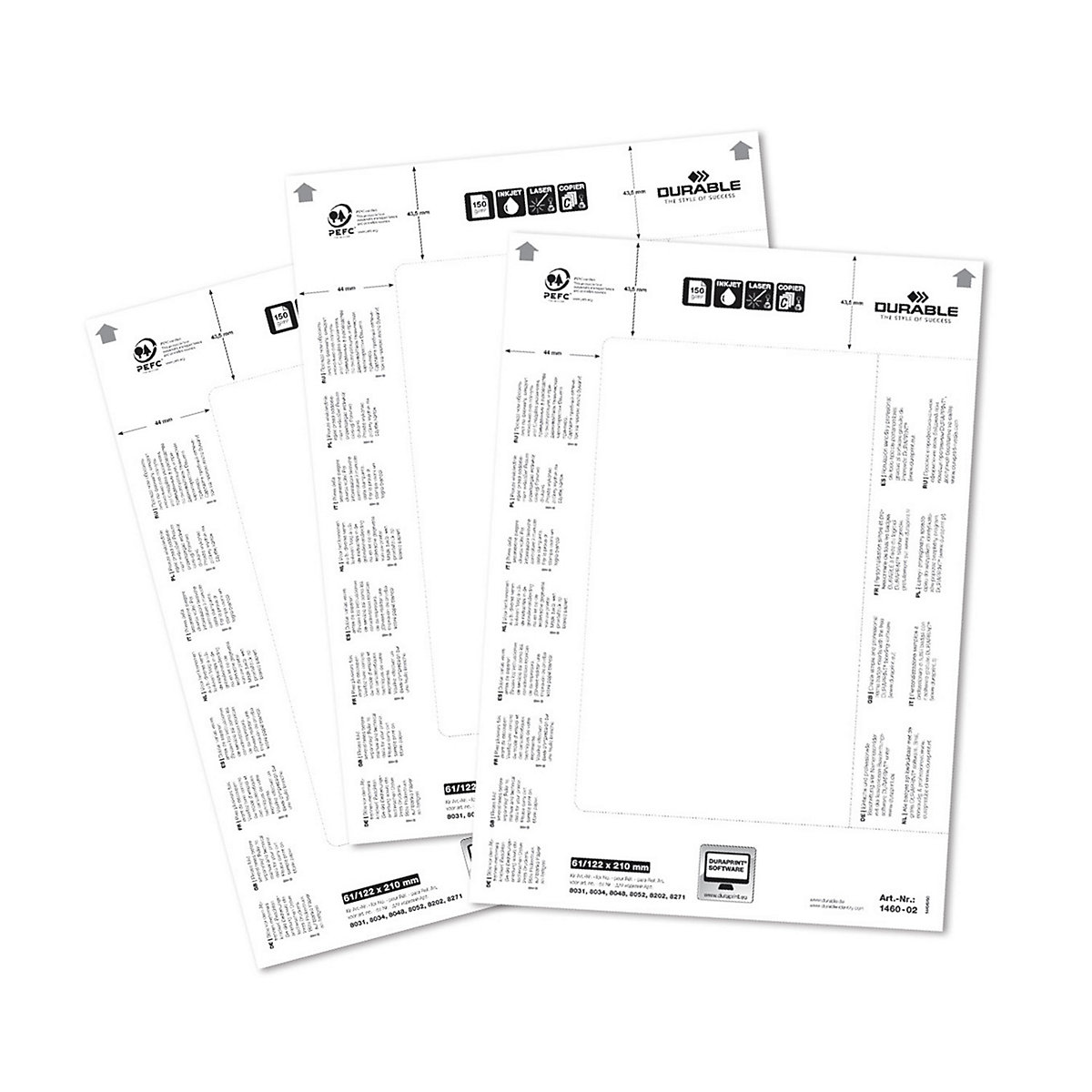 Replacement cards for table sign - DURABLE