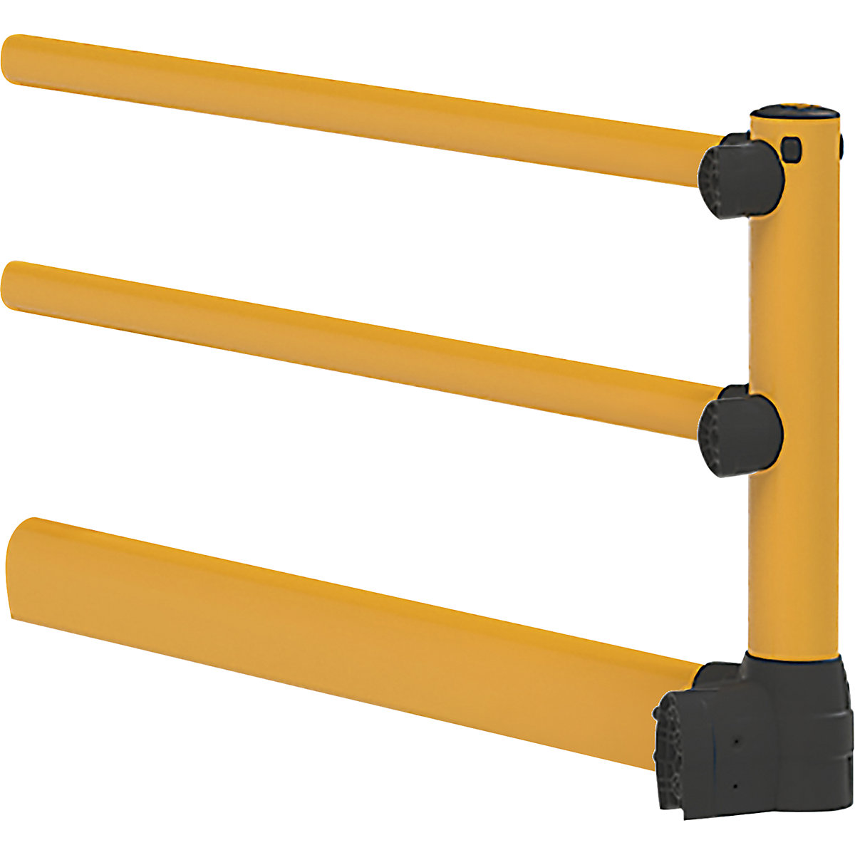 S-Line crash protection railing with forklift guard - Black Bull