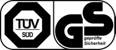 Safety tested. This is a test symbol. GS stands for certified safety.