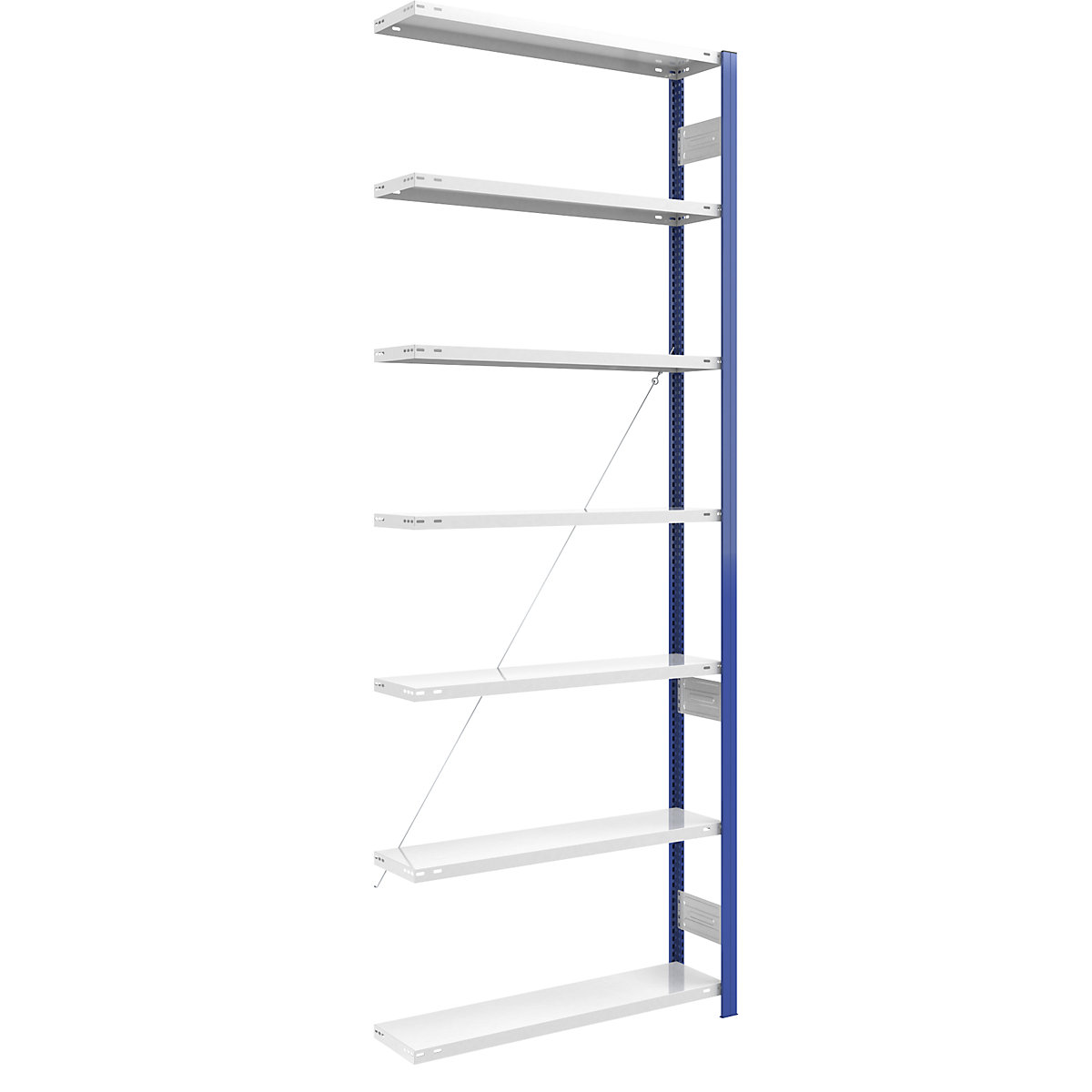 Scaffale a innesto per magazzino, montanti blu - eurokraft pro