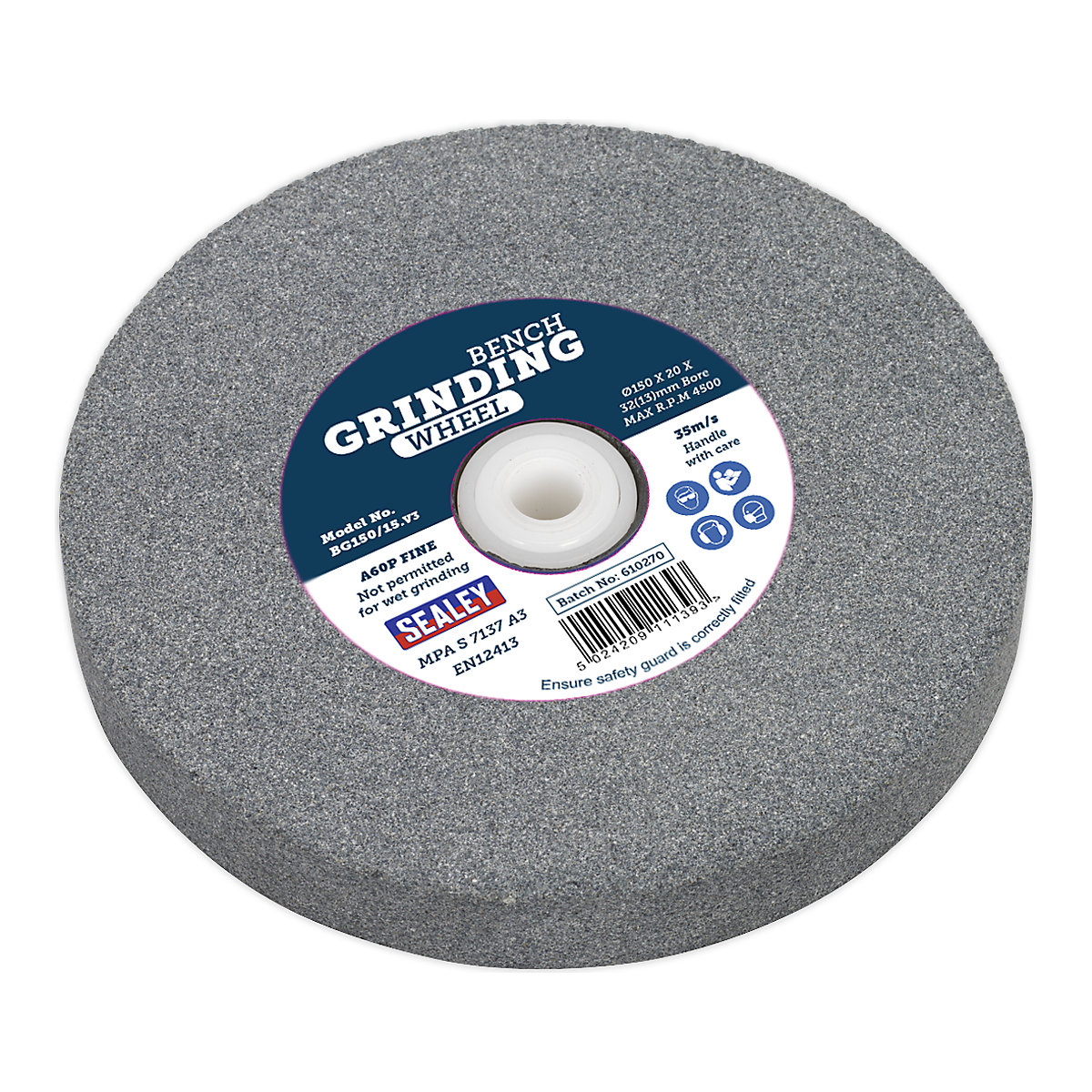 Sealey Grinding Stones, Sealey Grinding Stones, Sealey Grinding Stone | Ø200 x 25mm | A36Q Coarse-1