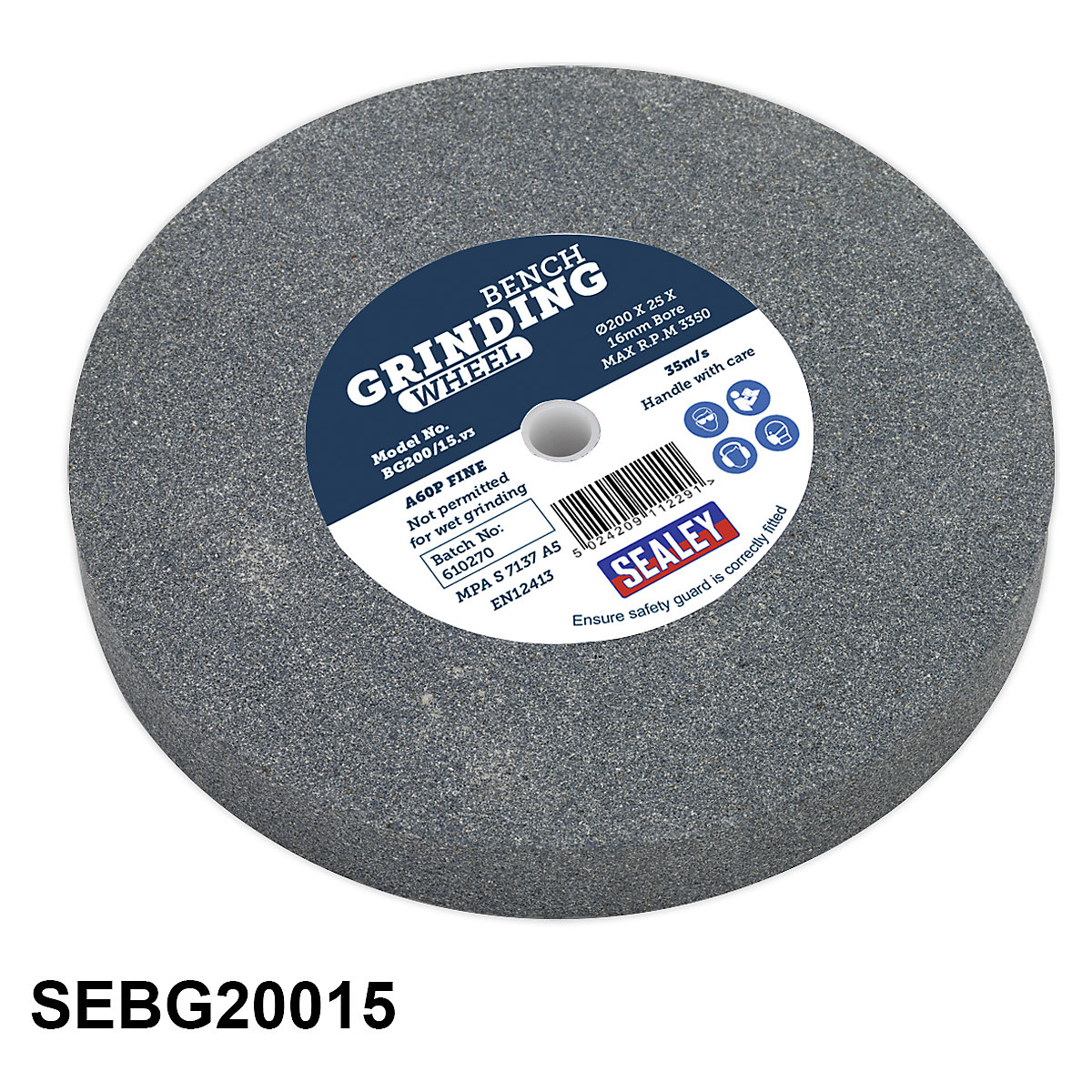 Sealey Grinding Stones, Sealey Grinding Stones, Sealey Grinding Stone | Ø200 x 25mm | A60P Fine-3