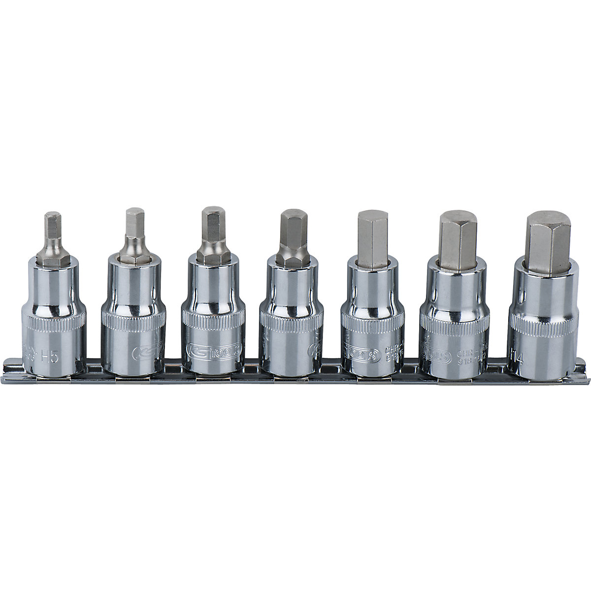 Set di bussole per viti CHROMEplus da 1/2'', corte - KS Tools