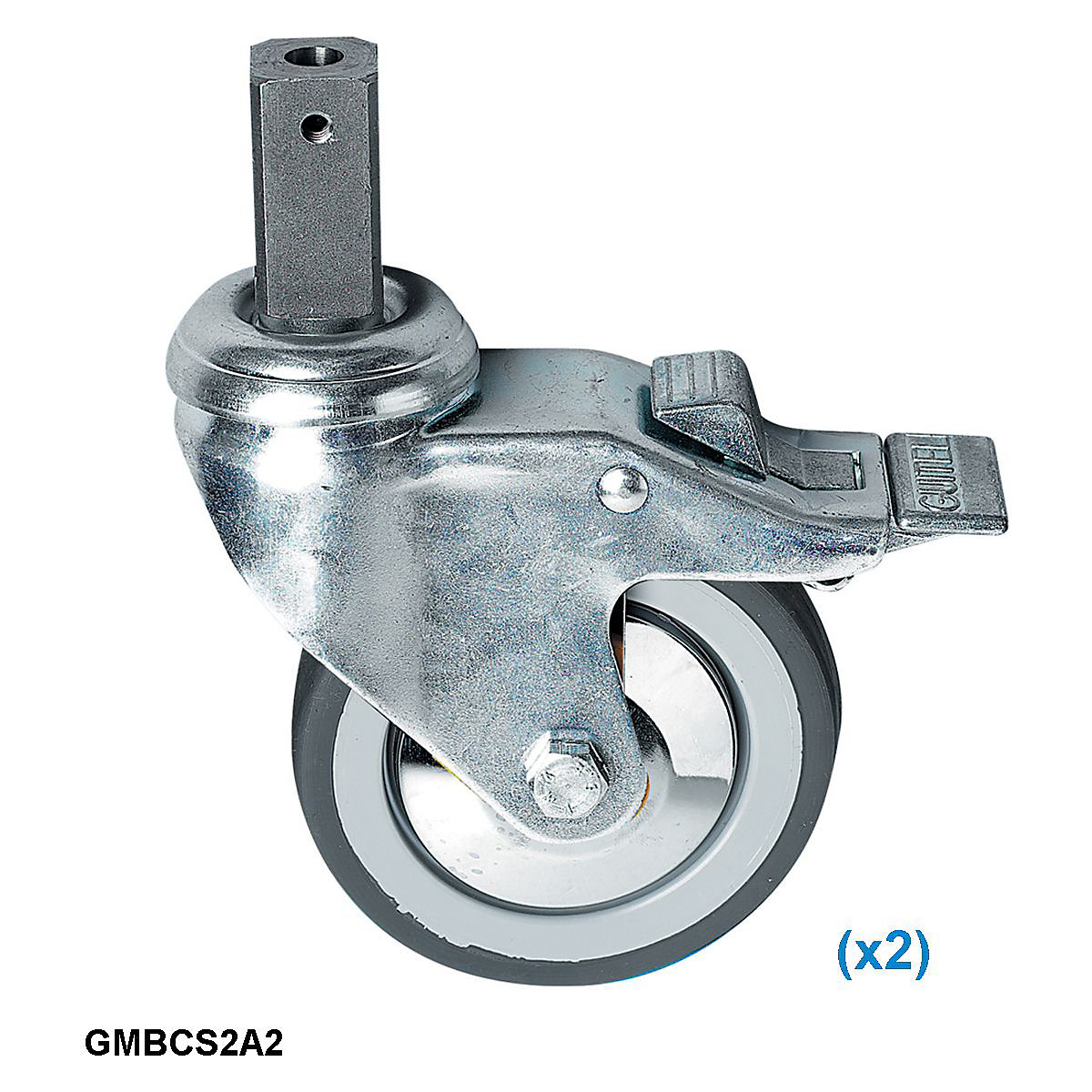 Set of 4 Castors (2 Braked & 2 Standard)