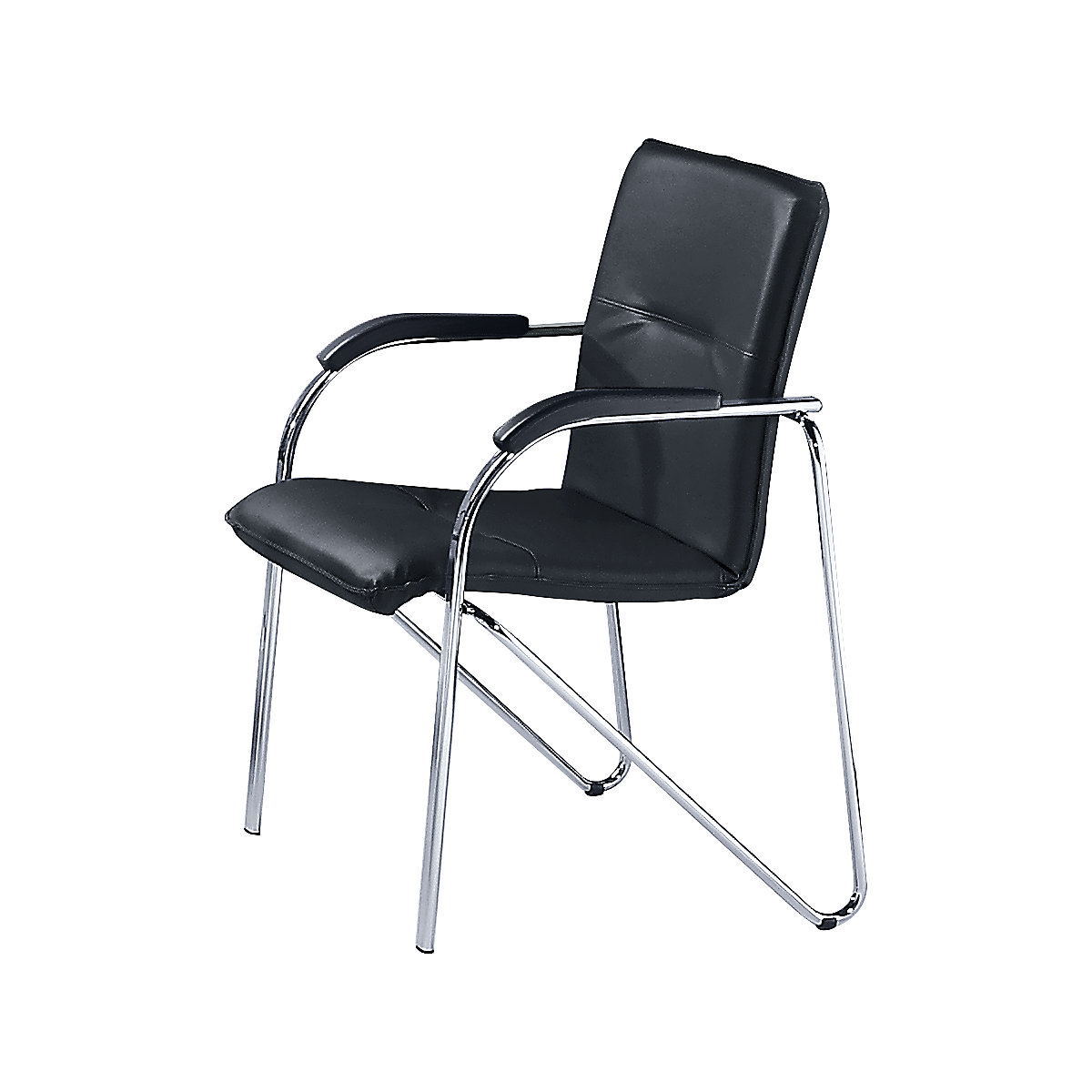 Sillón apilable tapizado con óptica de cuero