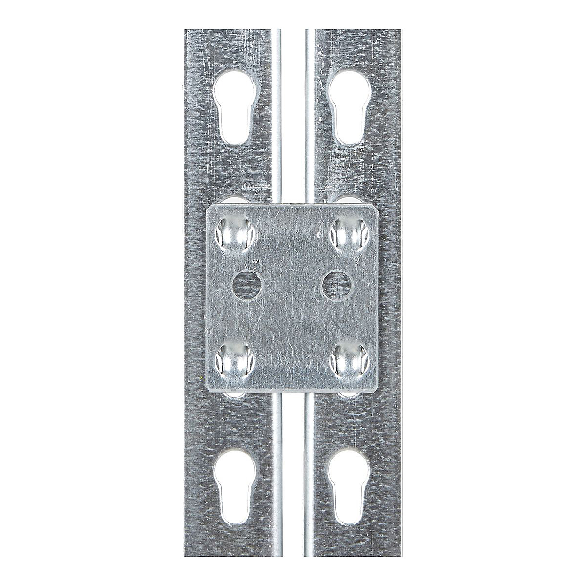 Silver & OSB Display Shelving Pack of 4 Silver Tie Plates to Join 2 Bays