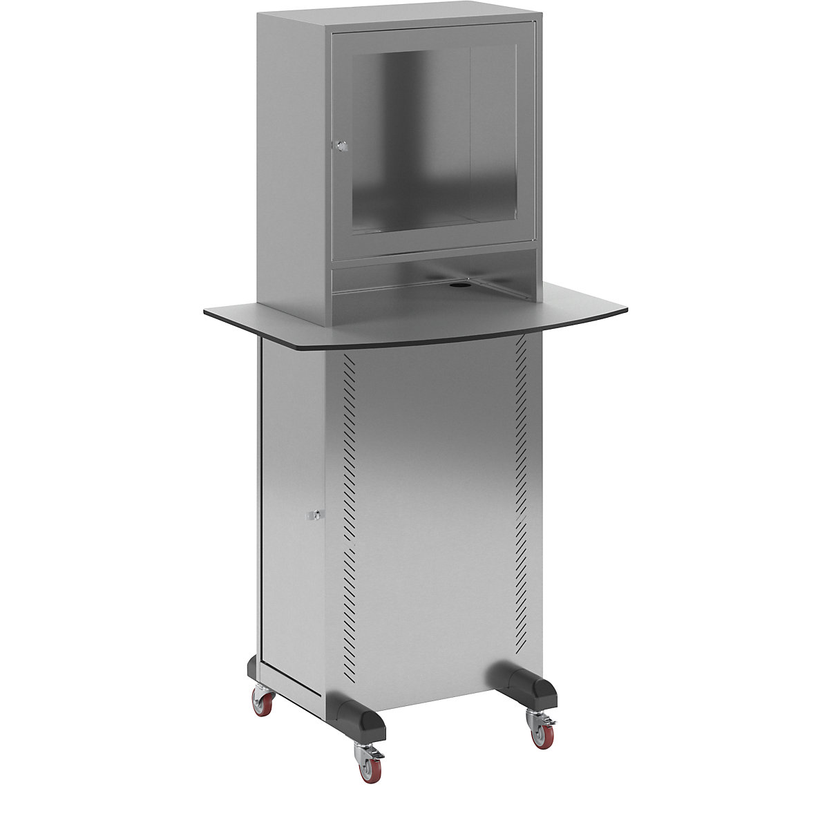 Stainless steel PC cupboard - eurokraft pro