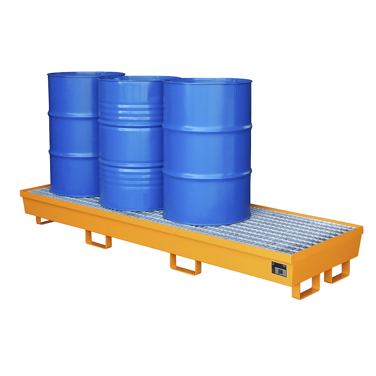 Steel sump tray with edge profiles - eurokraft pro