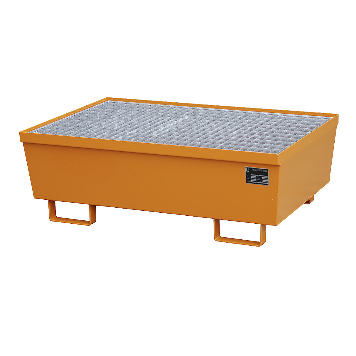 Steel sump tray with edge profiles - eurokraft pro