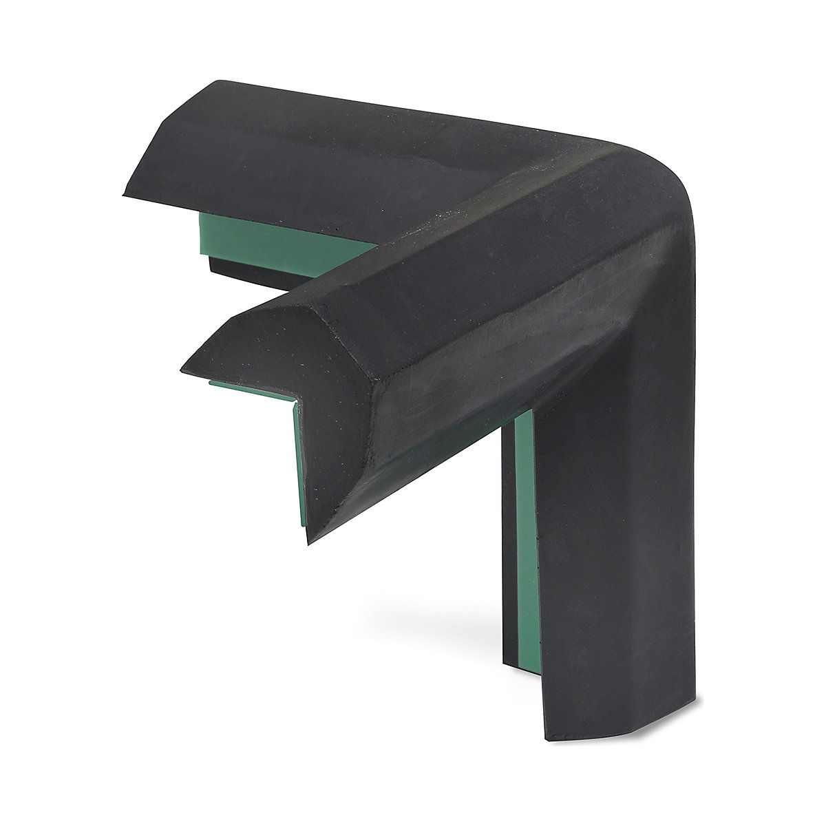 TRAFFIC-LINE Edge Impact Protection | Trapeze | Tri-Leg External Corner | 80l x 80w x 80h mm | Black | Self-Adhesive