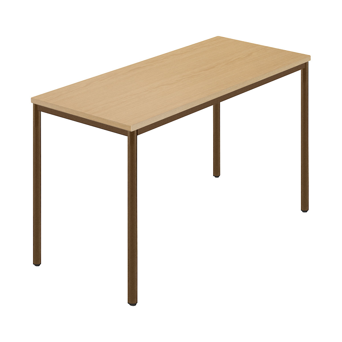 Table rectangulaire, tube rond plastifié