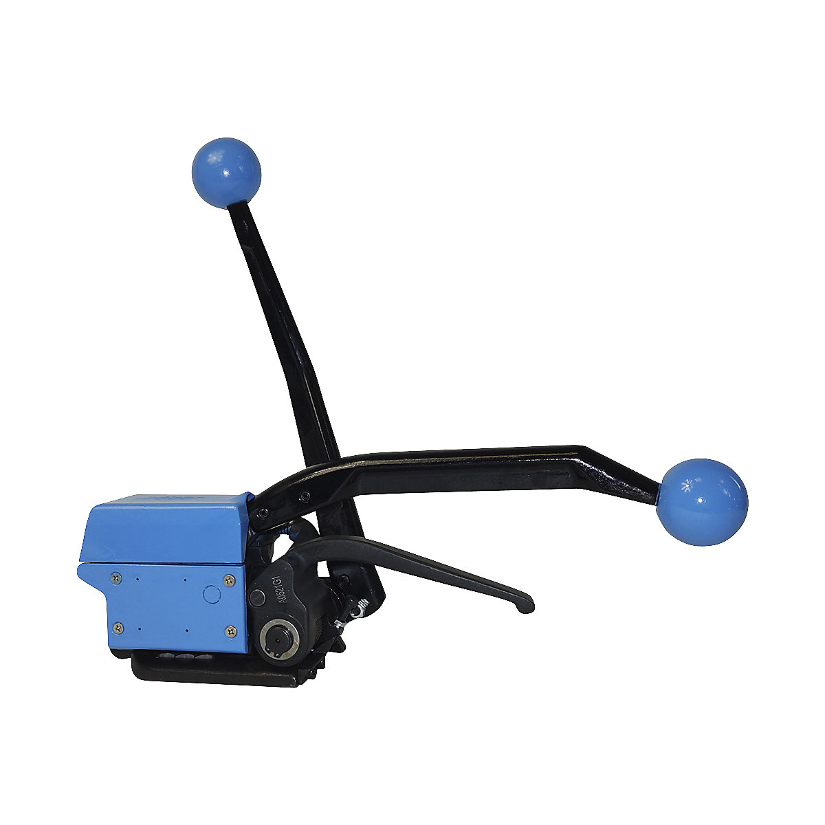 Tensioning and sealing device for steel strapping - ratioform