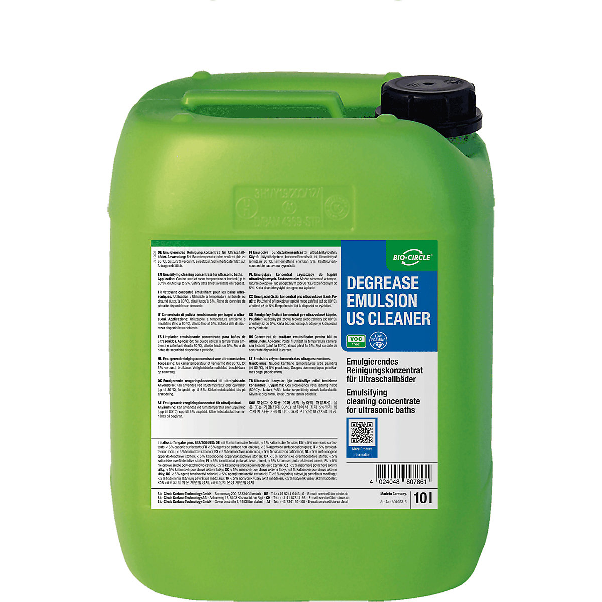 Ultraschallreiniger Degrease Emulsion US Cleaner Bio-Circle