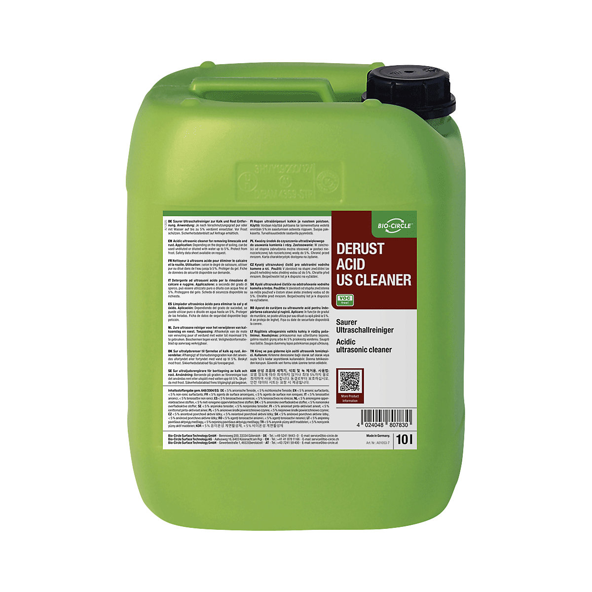 Ultrazvukový čistiaci prostriedok Derust Acid US Cleaner &ndash; Bio-Circle