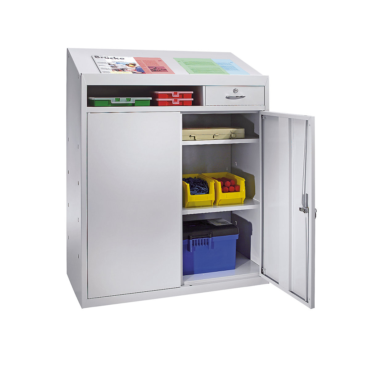 Werkzeugschrank mit Schreibpult eurokraft basic