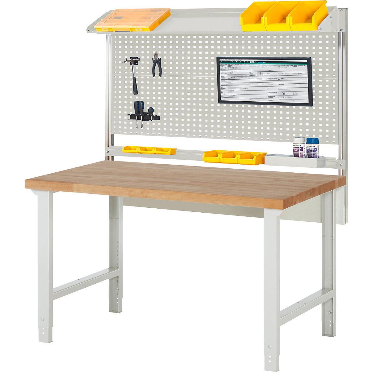 Workbench with Series 7000 modular design - eurokraft pro
