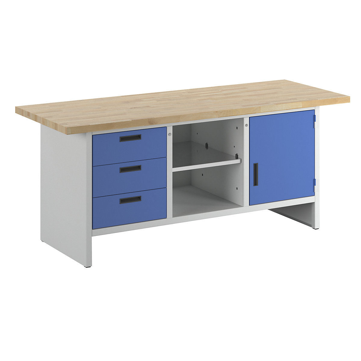 Workbench with closed sides - eurokraft basic