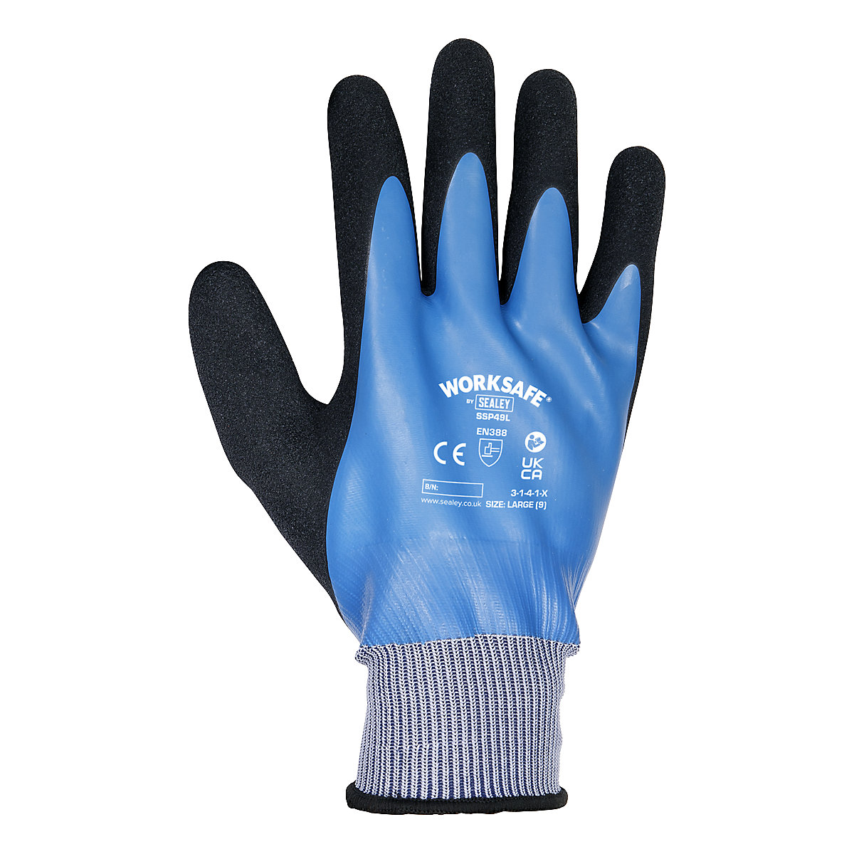Worksafe® Waterproof Latex Gloves (Product illustration 4)-3
