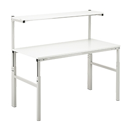 Mesa de trabajo de altura regulable manualmente con estante TPH Treston