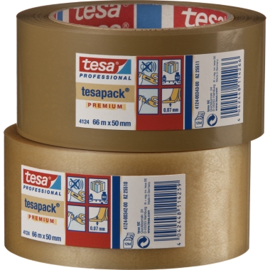tesa Nastro da imballaggio in PVC, tesapack® 4124 Premium, conf. da 36 rotoli, trasparente, larghezza nastro 50 mm 1