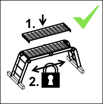 Verklaring van de pictogrammen voor ladders wt$