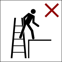 Les pictogrammes relatifs aux escabeaux et échelles wt$