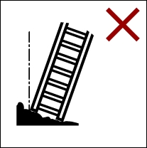 Verklaring van de pictogrammen voor ladders wt$