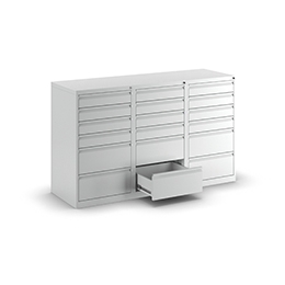 Cassettiera eurokraft basic con 18 cassetti