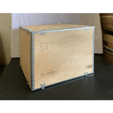 Cassa in legno pieghevole standard, con coperchio, dimensioni esterne lungh. x largh. x alt. 800 x 600 x 600 mm, a partire da 5 pz.