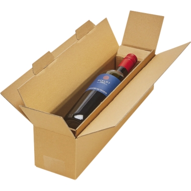 ratioform Scatola per bottiglie di vino, marrone, per 1 bottiglia, a partire da 200 pz.