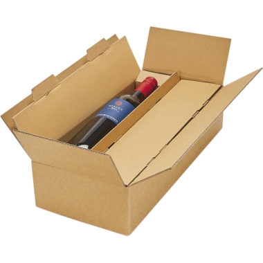ratioform Scatola per bottiglie di vino, marrone, per 2 bottiglie, a partire da 100 pz.