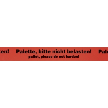 ratioform Nastro adesivo segnaletico in PP, stampa ''Pallet, please do not burden!'', conf. da 36 pz., larghezza nastro 50 mm, a partire da 10 conf.