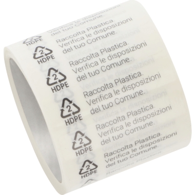 ratioform Etichette, per l'etichettatura obbligatoria in Italia, HDPE 2, a partire da 30 pz.