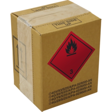 ratioform Adesivi per merci pericolose, sostanze liquide infiammabili (pericolo di classe 3), senza testo, conf. da 500 pz., rosso, a partire da 20 conf. 4