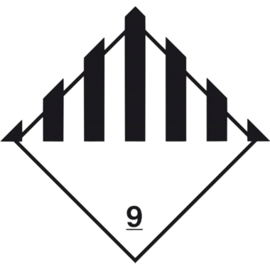 ratioform Adesivi per merci pericolose, sostanze pericolose diverse (pericolo di classe 9), senza testo, conf. da 500 pz., bianco, a partire da 2 conf. 2