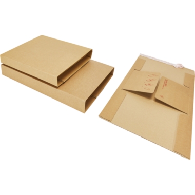 ratioform flow Imballaggio per libri Variofix, chiusura autoadesiva, marrone, lungh. x largh. 305 x 215 mm, altezza di riempimento 0 – 60 mm, a partire da 200 pz.