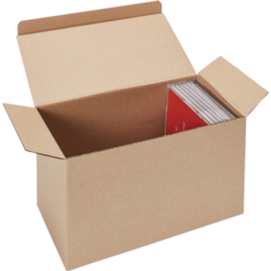 ratioform Scatola per CD, con coperchio, conf. da 25 pz., lungh. x largh. x alt. 266 x 130 x 146 mm, per 25 CD, a partire da 10 conf.